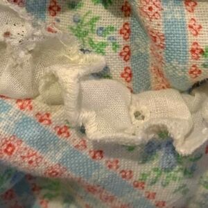 ​VINTAGE Lanz of Salzburg Cottagecore Nightgown XS Prairie Floral Striped Ruffle